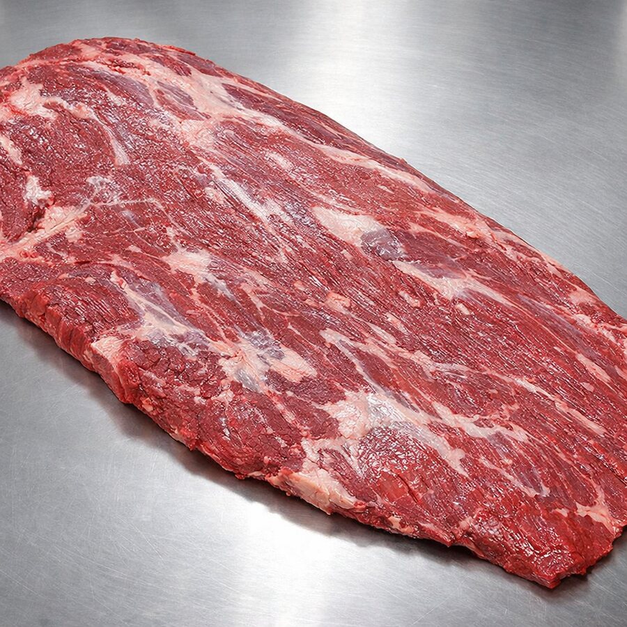 Whole, uncut beef flank primal